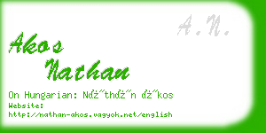 akos nathan business card